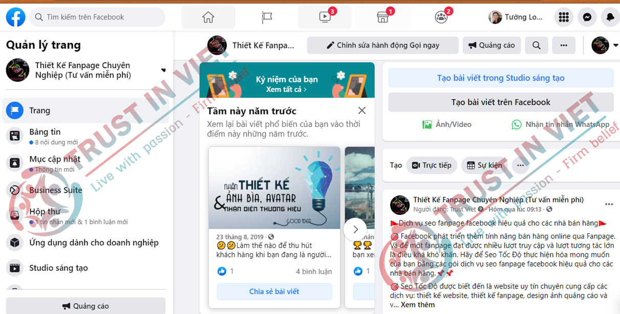 Top 1 dịch vụ thiết kế Fanpage chuyên nghiệp khu vực miền bắc