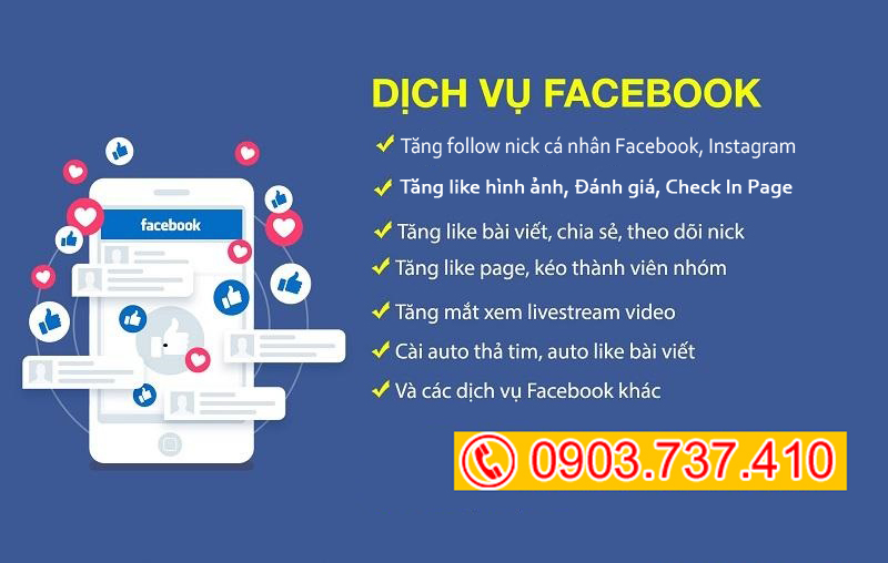 Dịch vụ tăng like follow facebook, Instagram, Tiktok, Youtube, Telegram, bài post, fanpage giá rẻ